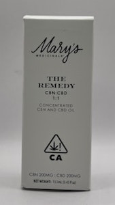 Mary's Medicinals  - 1:1 CBN:CBD The Remedy 400mg Tincture - Mary's Medicinals