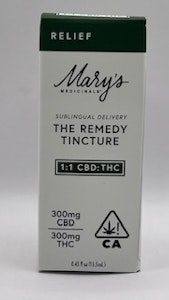 Mary's Medicinals  - 1:1 CBD:THC The Remedy:Relief 300mg:300mg - Mary's Medicinals