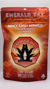 Emerald Sky - Spicy Chili Mango 100mg 10 Pack Live Resin Gummies - Emerald Sky