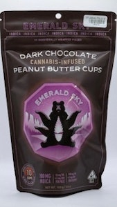 Emerald Sky - Dark Chocolate Peanut Butter Cups Indica 100mg 10 Pack - Emerald Sky