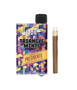 Lobo - Lobo - Presidente Infused Glass-tip Blunt - Triangle Mints - 2g - Preroll