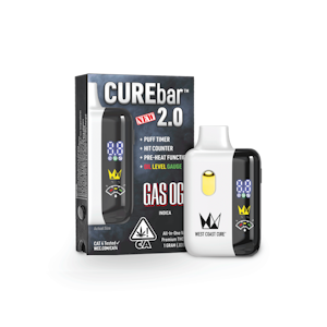 WEST COAST CURE - West Coast Cure - CUREbar 2.0 - Gas OG Disposable Vape Cartridge - 1G