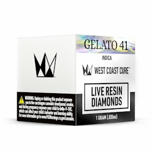 WEST COAST CURE - West Coast Cure - Gelato 41 Live Resin Diamonds Concentrate - 1G