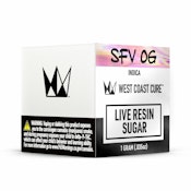 West Coast Cure - SFV OG Live Resin Sugar Concentrate - 1G