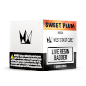 West Coast Cure - Sweet Plum Live Resin Badder Concentrate - 1G