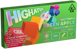 Cannabiotix - Highatus - Sour Green Apple 2:1 THC:CBD Gummies - (10mg/100mg)