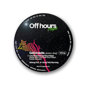 OFF HOURS - Off Hours - Razz Lemonade "Gelonade" - Live Resin Rope - 100mg - Edibles