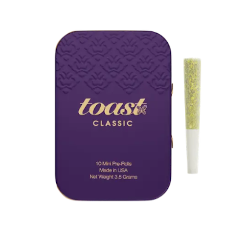 Toast - Barney Bubble Bath -Sativa- 23.57% THC | Classic Mini .35g 10pack 3.5g Pre-roll | Toast       -pp4 middle