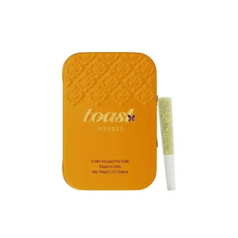 Toast - Pineapple Punk - Sativa - 50.19% THC | .50g (5pk 2.5g) Diamond Infused Mini Pre-Rolls | Toast      -PP2 MIDDLE