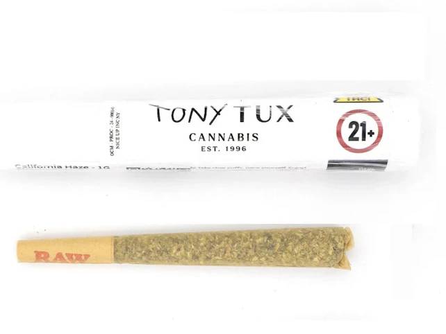 Tony Tux - California Haze -Sativa- 25.41% THC | 0.75g (Pre-Roll) Tony Tux      -cc10 middle