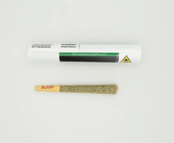 Tony Tux - California Haze -Sativa- 30.36% THC | 0.75g ( Infused Pre-Roll) Tony Tux      -cc10 front