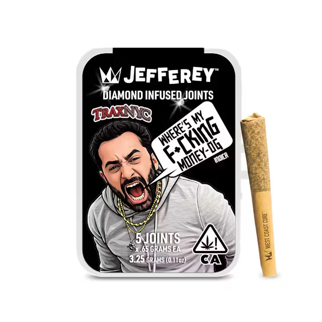 West Coast Cure - Where's My F*cking Money OG - 0.65G Jefferey Infused Joint 5 Pack Main Image