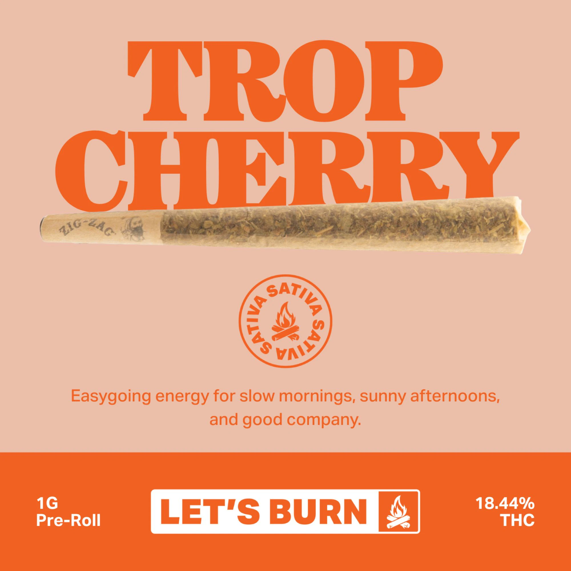 Let's Burn - Trop Cherry 1g Pre-roll 0117 Main Image
