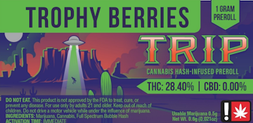 TRIP - Trophy Berries, 2 x 0.5g Hash-Infused Prerolls