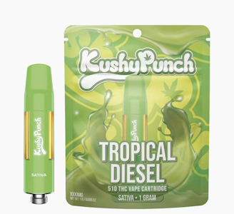 KUSHY PUNCH - Kushy Punch - 510 Cartridge - Sativa - Tropical Diesel - (1g)