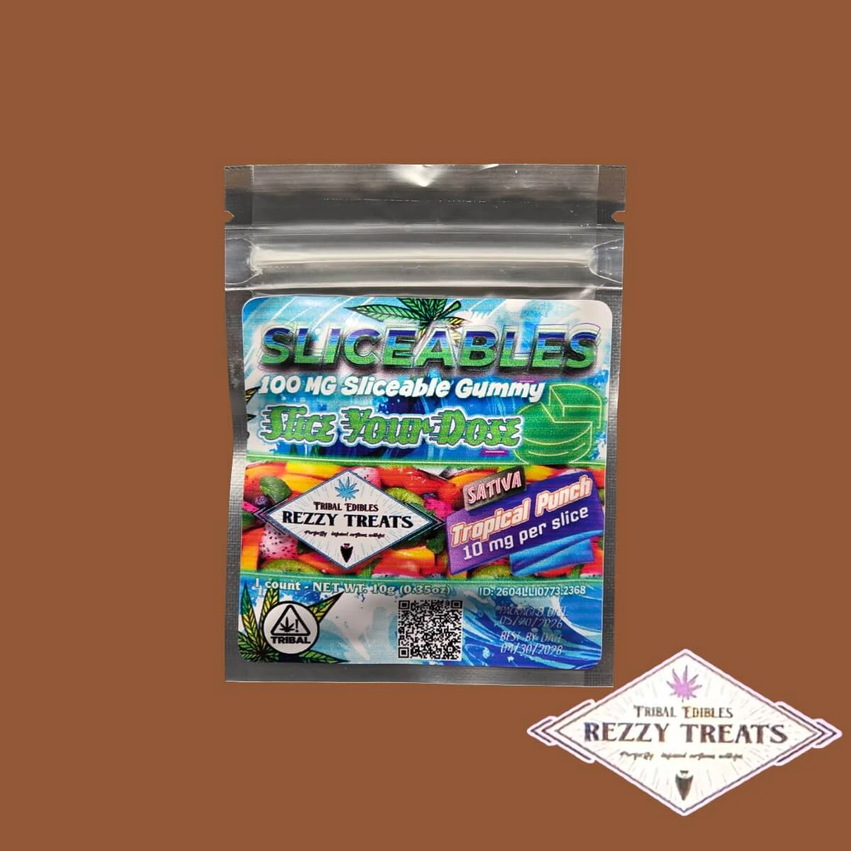 Rezzy Treats - Rezzy Treat 100 mg- Sliceable Tropical Punch Main Image