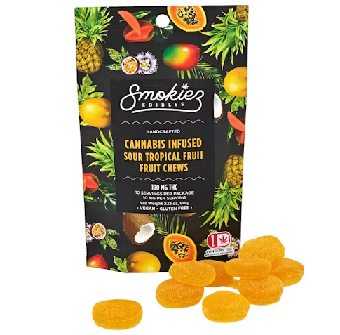 SMOKIEZ - Tropical Sour Fruit Chews - 100mg Main Image