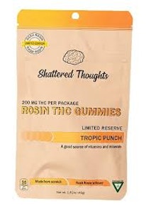 SHATTERED THOUGHTS - Tropic Punch - 200mg Hash Rosin Gummies by Shattered Thoughts