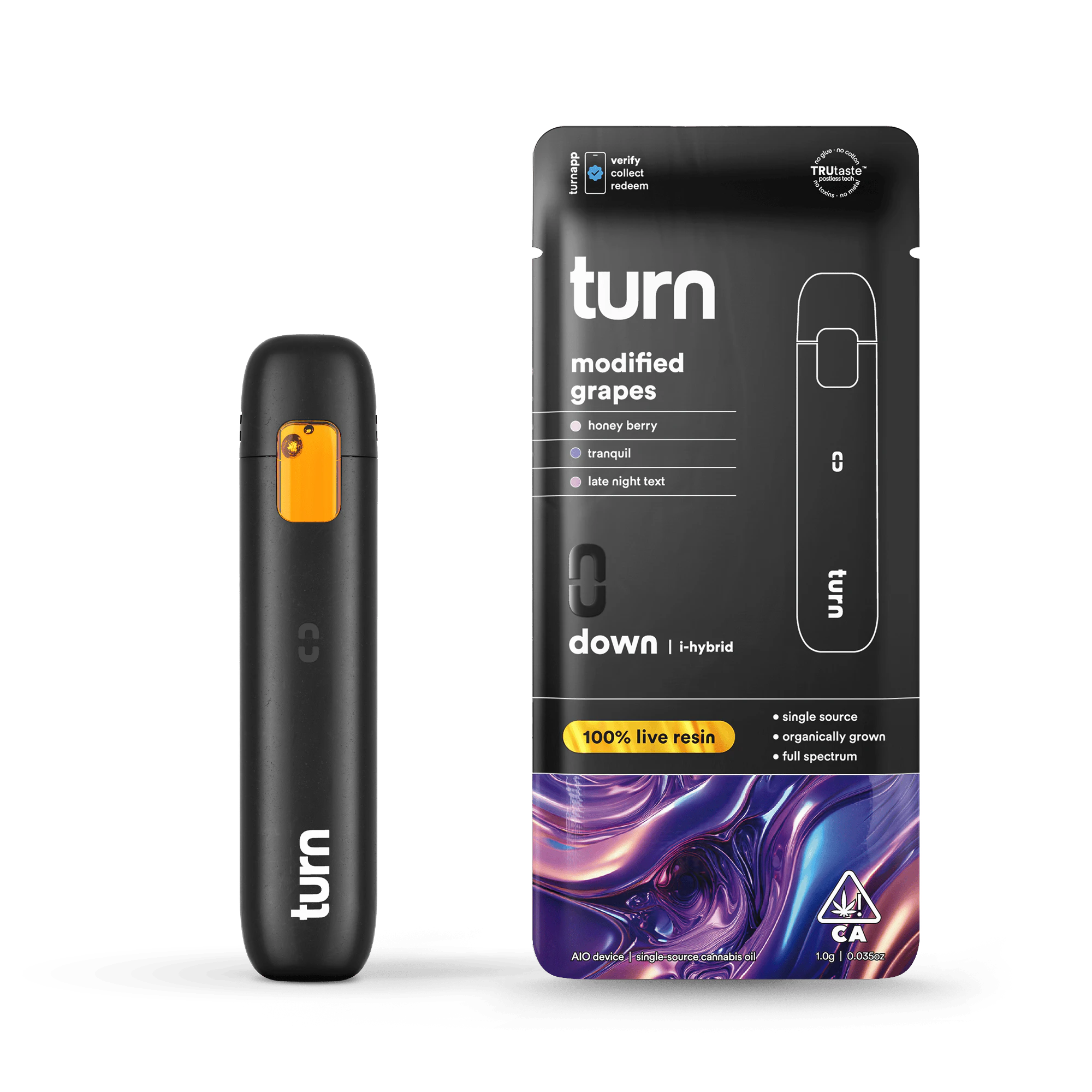turn - Modified Grapes 1G Live Resin Disposable Main Image