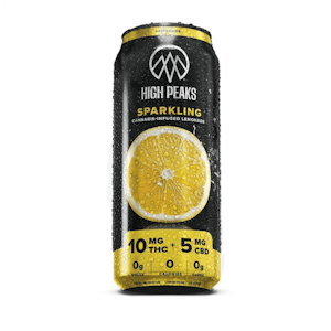HIGH PEAKS (NY) - Sparkling Lemonade | 10mg THC + 5mg CBD | 12 fl. oz | 1-Pk.