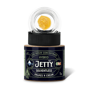JETTY EXTRACTS - Jetty Grapes N Cream (H) Live Rosin 1g