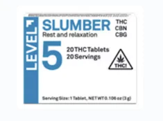 LEVEL 5 | Slumber | THC:CBN:CBG - 20pk | 100mg