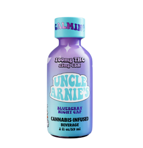UNCLE ARNIE'S - Uncle Arnie's Blueberry Night Cap Beverage 2oz 4:1 (THC/CBN) 100mg
