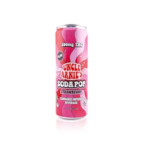 UNCLE ARNIE'S - Drink - Strawberry - 12oz Soda - 100MG