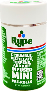 Rype - Rainbow Ice Cream 2g 5 Pack Infused Mini Pre-Rolls - Rype