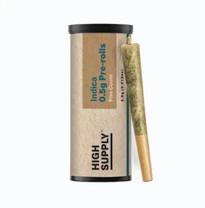 HIGH SUPPLY - High Supply | 5pk (.5g) Prerolls | Lemon Triangle Kush | 2.5g