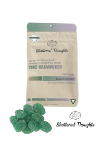 Shattered Thoughts - Dazzleberry Entourage Blend - 200mg THC +160mg CBD, CBG, CBN, CBC