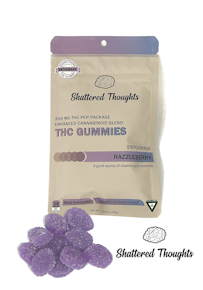 Shattered Thoughts - Razzleberry Entourage Blend - 200mg THC +160mg CBD, CBG, CBN, CBC