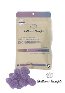 Shattered Thoughts - Shattered Thoughts - Razzleberry Entourage Blend - 200mg THC +160mg CBD, CBG, CBN, CBC