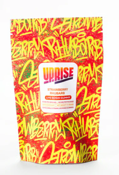 UPRISE - Strawberry Rhubarb Live Rosin 10pk Gummies - 100mg Main Image