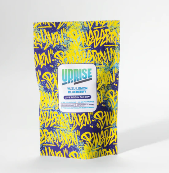 UPRISE - Yuzu Lemon Blueberry Live Rosin 10pk Gummies - 100mg Main Image