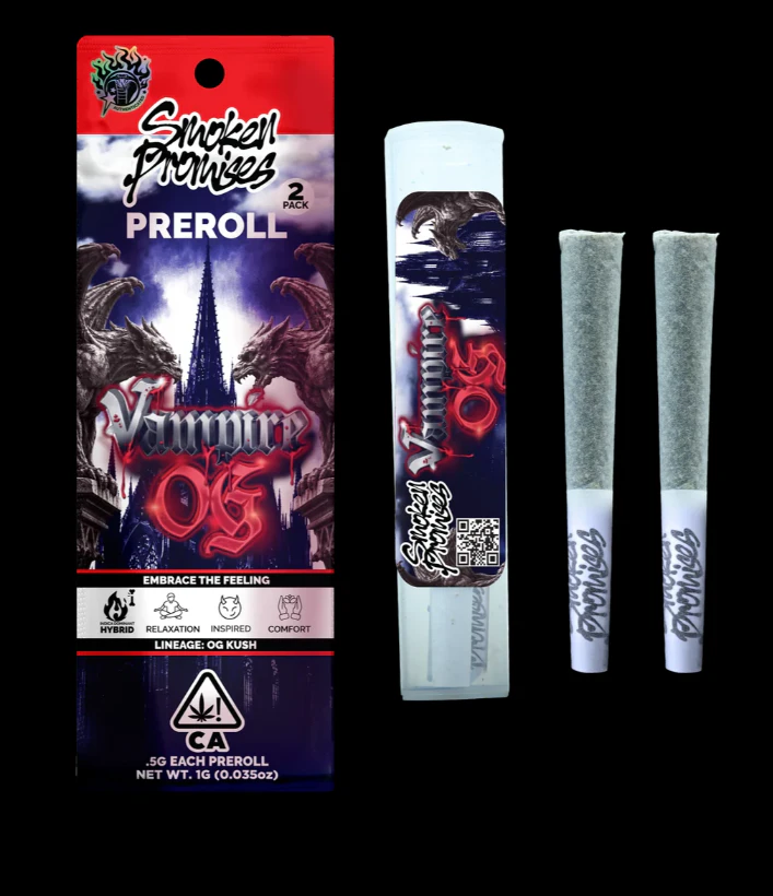 Smoken Promises - Smoken Promises - Vampire OG - 1g Pre Rolls - 2pk Main Image