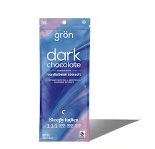 GRON - gron | Edible | Chocolate - Dark Chocolate w/ Vanilla Bean Sea Salt | 100mg, 10