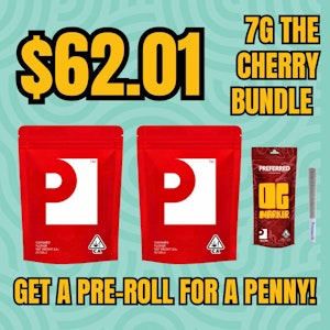 PREFERRED GARDENS - 8g PREFERRED Bundle - 7g Flower get a 1¢ Pre-roll - The Cherry 30% & OG Marker 30%