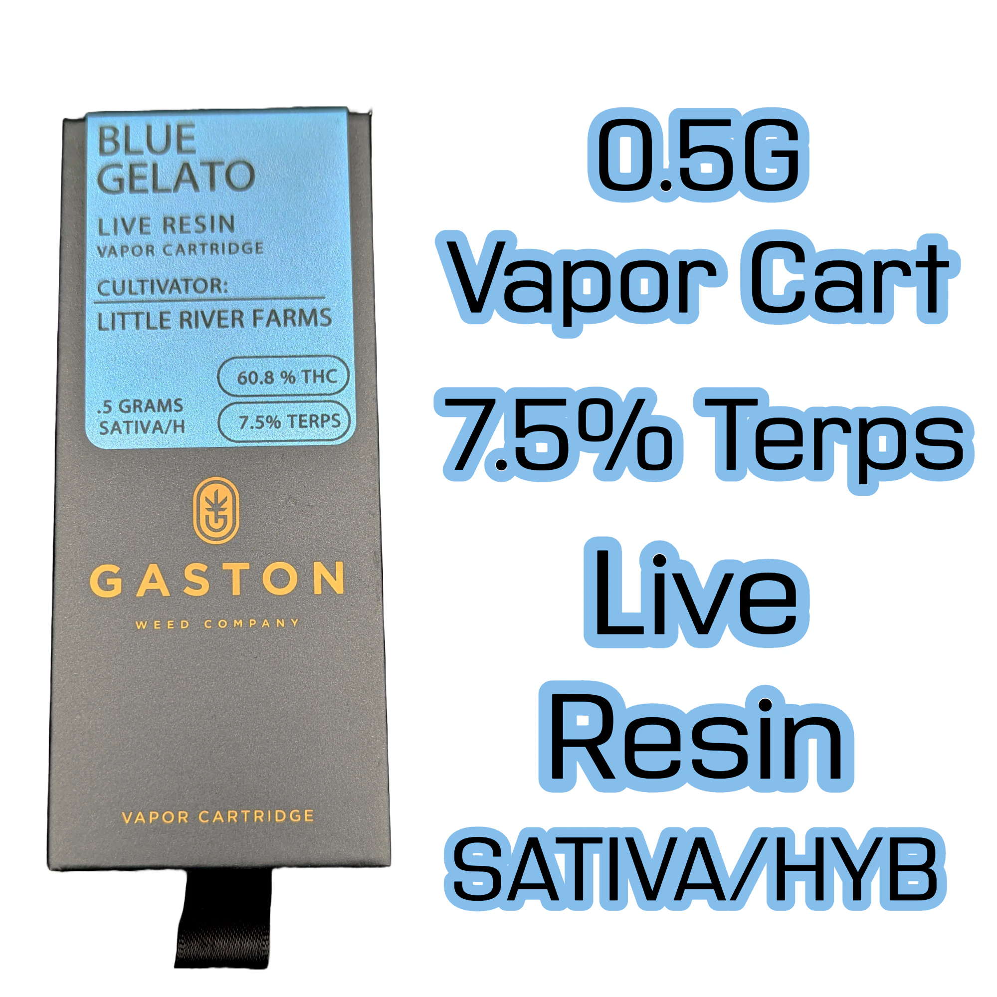 Gaston Weed Co. - Gaston | Blue Gelato | Live Resin | 0.5G Main Image