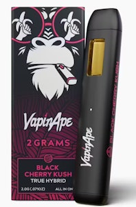 VAPIN APE - VapinApe- All in One- Black Cherry Kush-Hybrid- Distillate- Rechargeable-2g- 80.04%THC