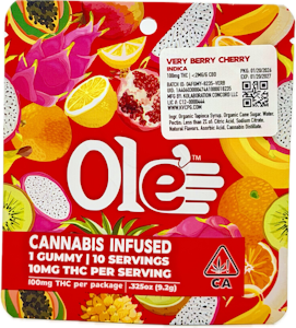 OLE'4 FINGERS - Very Berry Cherry 100mg Distillate Single Gummy - Ole' 4 Fingers