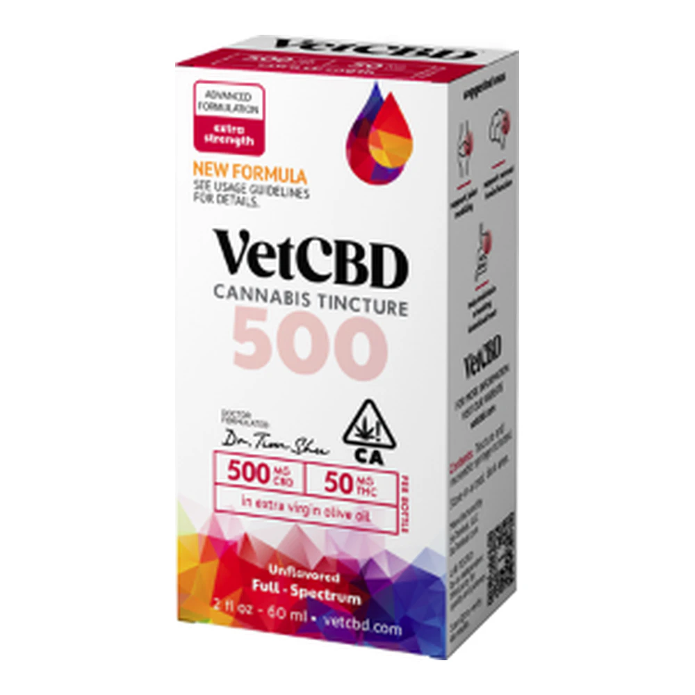 VETCBD - VET CBD | 500mg CBD : 50mg THC | Extra Strength CBD Tincture | 2oz Main Image