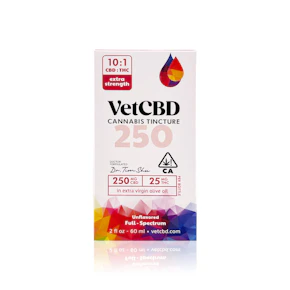 VET CBD - Tincture - CBD 250MG : THC 25MG - 60ML