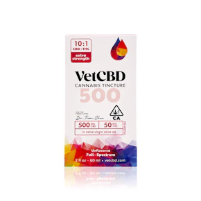 VET CBD - Tincture - 10:1 - CBD 500MG : THC 50MG - 60ML