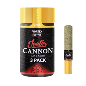 JEETER - Vortex (S) | .5g 3pk Infused Resin Cannons Prerolls | Jeeter