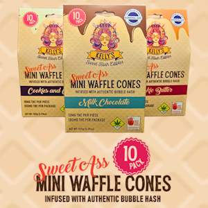 Kelly's - Milk Chocolate Mini Waffle Cone - Hash Edible - Kelly's - 10pk (100mg THC)