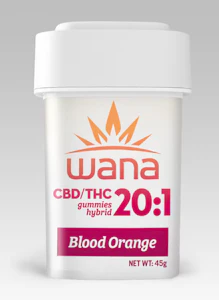 WANA - Blood Orange 20:1 CBD:THC 10pk Gummies - 10mg
