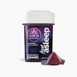 WANA - WANA Fast Asleep Gummies - Berry Dream ( 10mg CBD / 2mg CBN / 2mg CBG/ 2mg THC/ 1mg Melatonin per piece)