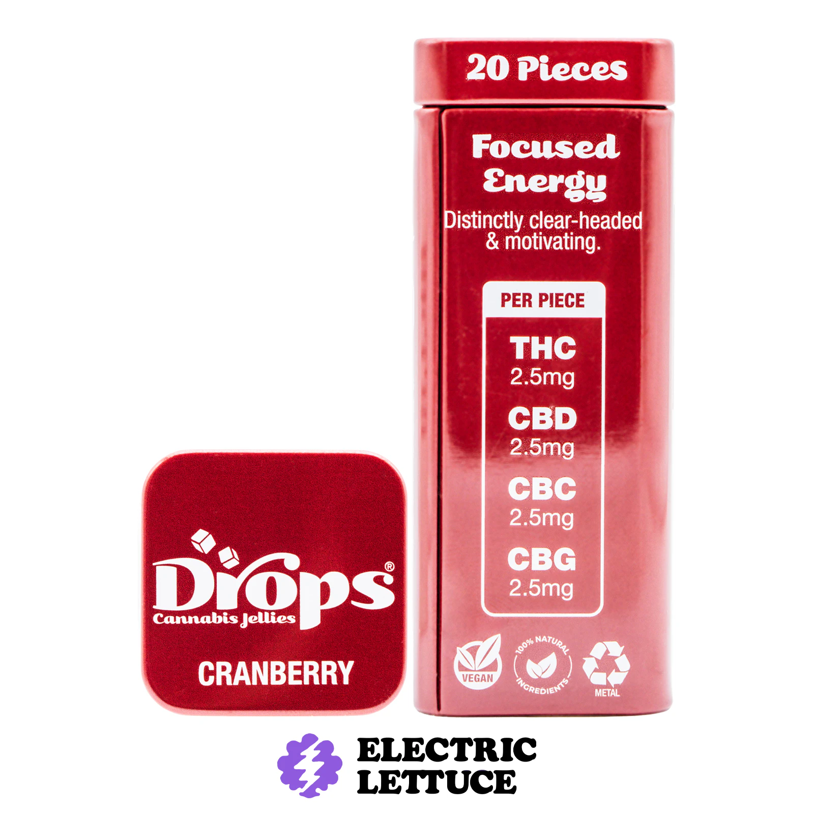 Drops - Drops Cranberry 1:1 Gummy 20pk 100mg Main Image