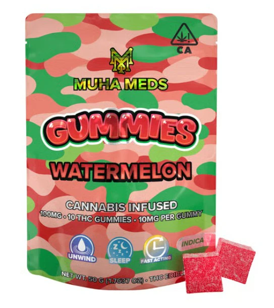 Muha Meds - Watermelon Gummies | 100mg | 10ct | 10mg/ea Main Image